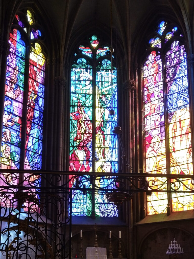 Stained glass windows by Marc Chagall in Metz Cathedral, photo by Sophie Huijts